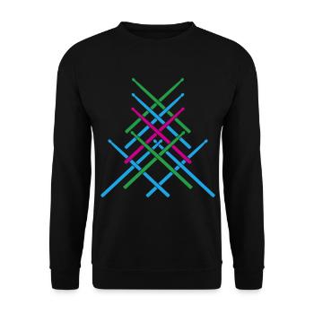 Baguettes Tambours | Couleurs changeantes - Sweat-shirt Unisexe - noir - Devant - Alina (178cm) & Michal (187cm)