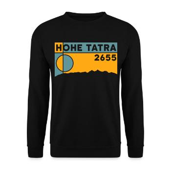 Hohe Karpaten Wandern Andenken Karte Bären - Unisex Pullover - Schwarz - Vorne - Alina (178cm) & Michal (187cm)
