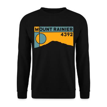 Mount Rainier Hiking Climb Keepsake Gift - Unisex Sweatshirt - black - Front - Alina (178cm) & Michal (187cm)