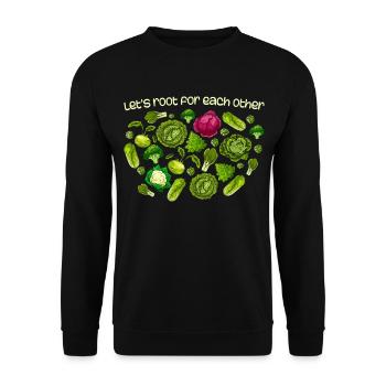 Inspirational Root Vegetables Motivational - Sweat-shirt Unisexe - noir - Devant - Alina (178cm) & Michal (187cm)