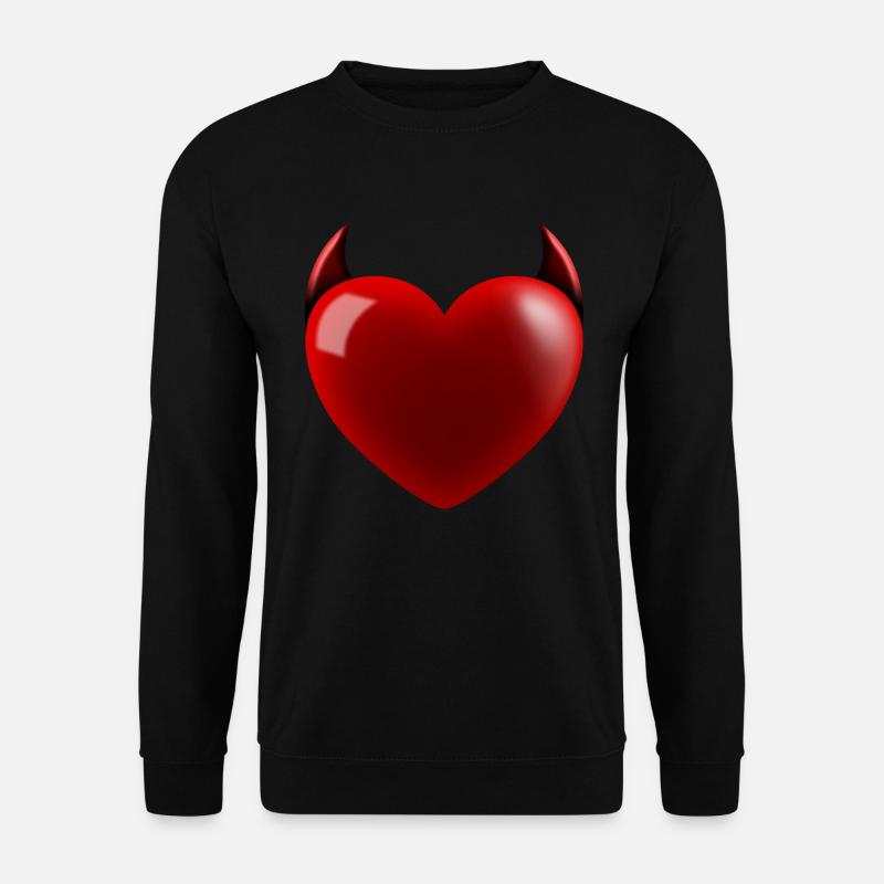 Herz Teufel - Unisex Pullover - Schwarz