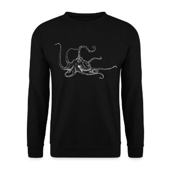 Octopus bright - Unisex Sweatshirt - black - Front - Alina (178cm) & Michal (187cm)