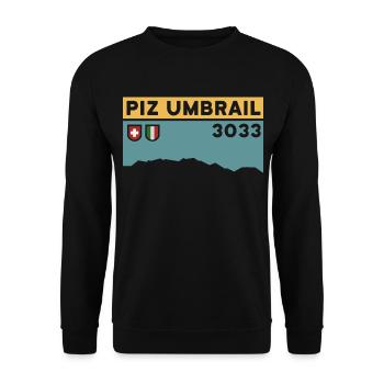 Piz Umbrail Mountain Tour Bike Tour Ski Tour Souvenirs - Unisex Sweatshirt - black - Front - Alina (178cm) & Michal (187cm)