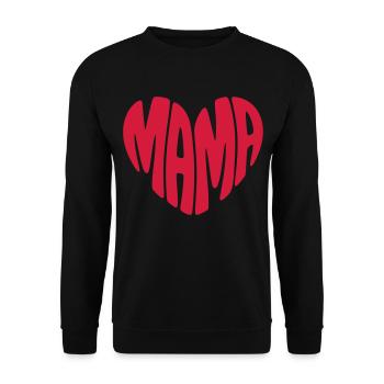 Maman en forme de coeur Mère en forme de coeur Cadeau de fête des mères - Sweat-shirt Unisexe - noir - Devant - Alina (178cm) & Michal (187cm)