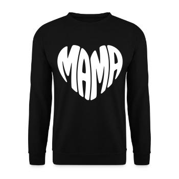 Maman en forme de coeur Mère en forme de coeur Cadeau de fête des mères - Sweat-shirt Unisexe - noir - Devant - Alina (178cm) & Michal (187cm)