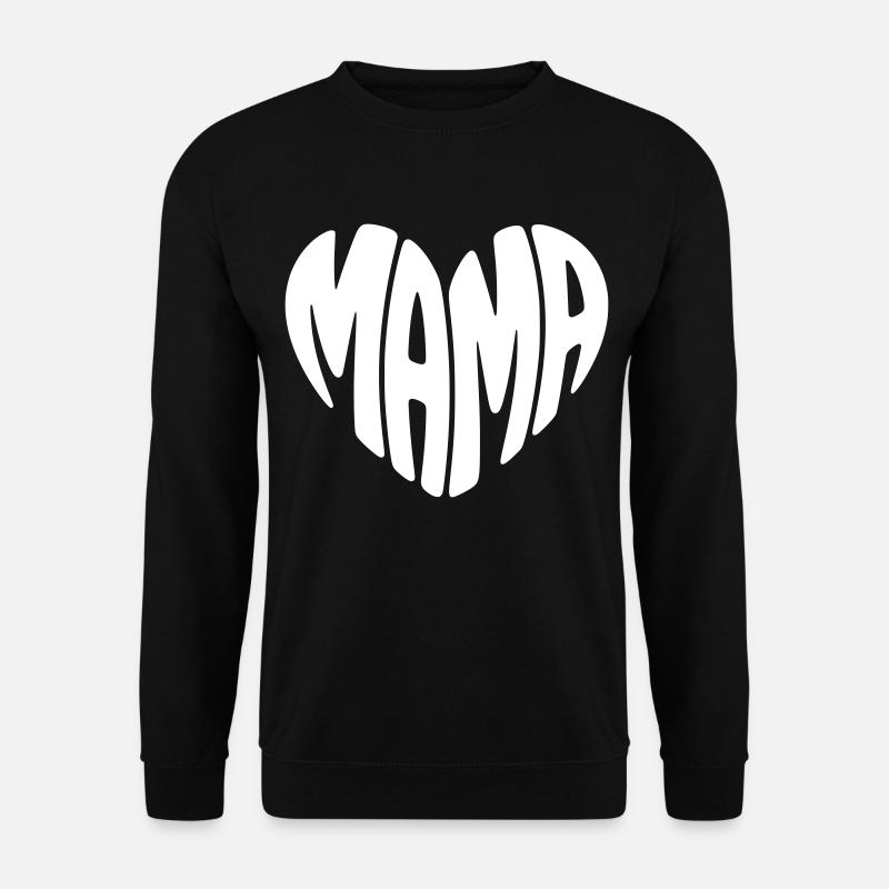 Mama Herz Form Mutter Herzform Muttertag Geschenk - Unisex Pullover - Schwarz