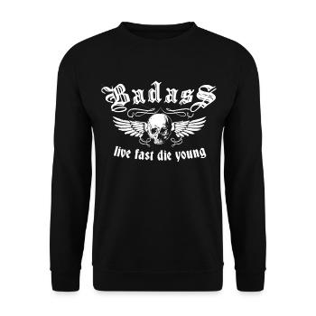 Dur à cuire à l’ancienne1 - Sweat-shirt Unisexe - noir - Devant - Alina (178cm) & Michal (187cm)