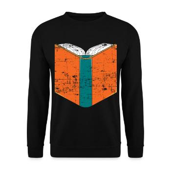 Books Reading - Unisex Sweatshirt - black - Front - Alina (178cm) & Michal (187cm)