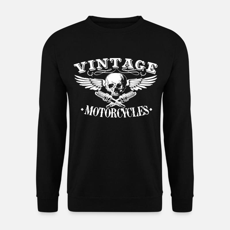 Vintage Motorcycles - Unisex Pullover - Schwarz
