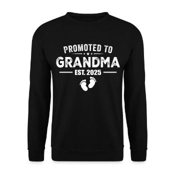 Promoted To Grandma 2025 Funny For New Grandma - Unisex Sweatshirt - black - Front - Alina (178cm) & Michal (187cm)