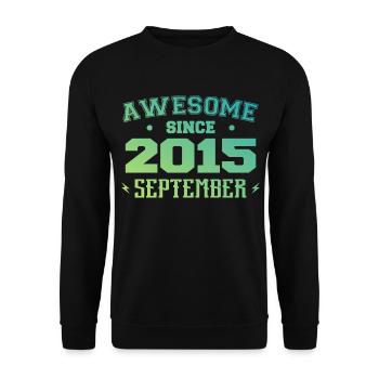September 2015 Birthday Gift September 2015 - Unisex Sweatshirt - black - Front - Alina (178cm) & Michal (187cm)