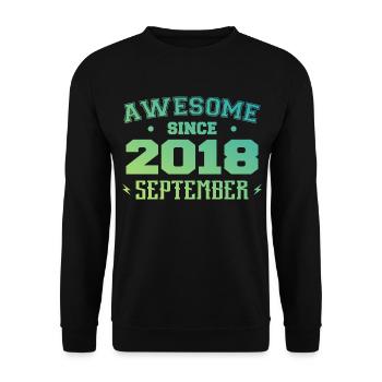 September 2018 Birthday Gift September 2018 - Unisex Sweatshirt - black - Front - Alina (178cm) & Michal (187cm)