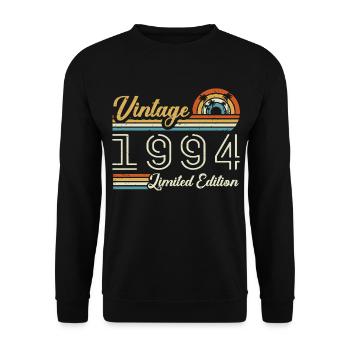 31 Year Anniversary | Vintage 1994 Gift 1994 - Unisex Sweatshirt - black - Front - Alina (178cm) & Michal (187cm)