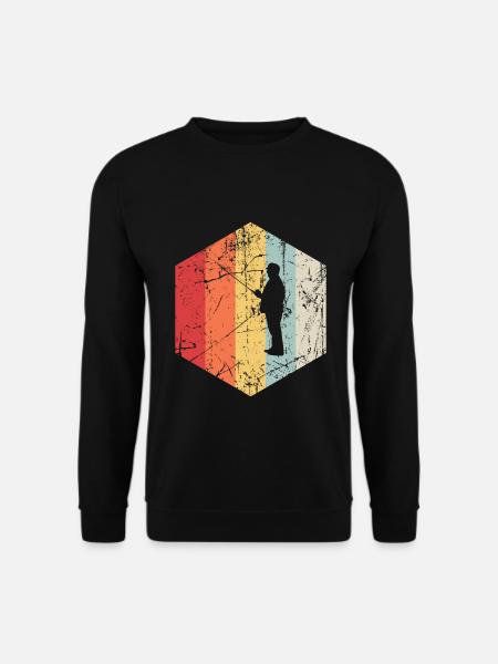Retro Angler - Unisex Pullover - Schwarz