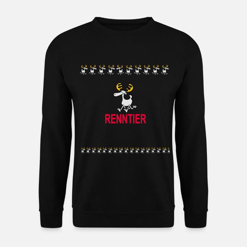 Bavarian Monkey Renntier - Unisex Pullover - Schwarz