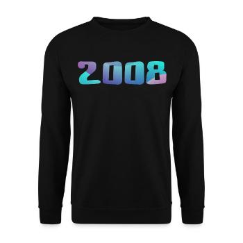 Cadeau Anniversaire 2008 Millésime 2008 Rétro 2008 - Sweat-shirt Unisexe - noir - Devant - Alina (178cm) & Michal (187cm)
