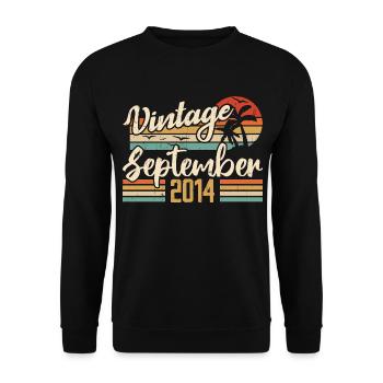 September 2014 Birthday Gift September 2014 - Unisex Sweatshirt - black - Front - Alina (178cm) & Michal (187cm)