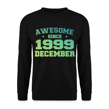 Birthday December 1999 - Gift December 1999 - Unisex Sweatshirt - black - Front - Alina (178cm) & Michal (187cm)