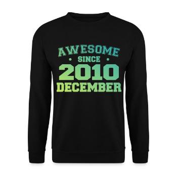Anniversaire Décembre 2010 - Cadeau Decembre 2010 - Sweat-shirt Unisexe - noir - Devant - Alina (178cm) & Michal (187cm)