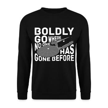 Star Trek Discovery Mutige Abenteuer - Unisex Pullover - Schwarz - Vorne - Alina (178cm) & Michal (187cm)