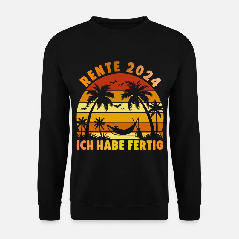 Rente Ruhestand Rentner Pension 2024 Geschenk - Unisex Pullover - Schwarz