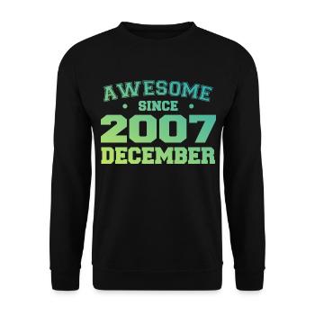 Anniversaire Décembre 2007 - Cadeau Decembre 2007 - Sweat-shirt Unisexe - noir - Devant - Alina (178cm) & Michal (187cm)
