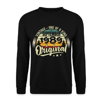 September 1989 Anniversary 1989 September 1989 - Unisex Sweatshirt - black - Front - Alina (178cm) & Michal (187cm)
