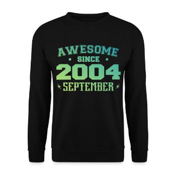 September 2004 Birthday Gift September 2004 - Unisex Sweatshirt - black - Front - Alina (178cm) & Michal (187cm)