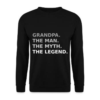 Grandpa - Birthday present - Unisex Sweatshirt - black - Front - Alina (178cm) & Michal (187cm)