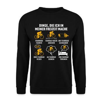 fahrrad fahren t-shirt radfahrer - Unisex Pullover - Schwarz - Vorne - Alina (178cm) & Michal (187cm)