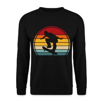 Skater skateboard skater - Unisex Pullover - Schwarz - Vorne - Alina (178cm) & Michal (187cm)