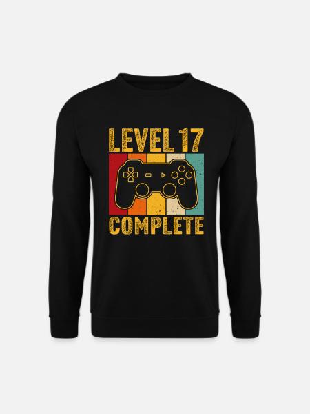 17.Geburtstag - 17 Jahre Gamer Level 17 complete - Unisex Pullover - Schwarz