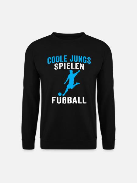 Coole jungs spielen fußball t-shirt fussball - Unisex Pullover - Schwarz