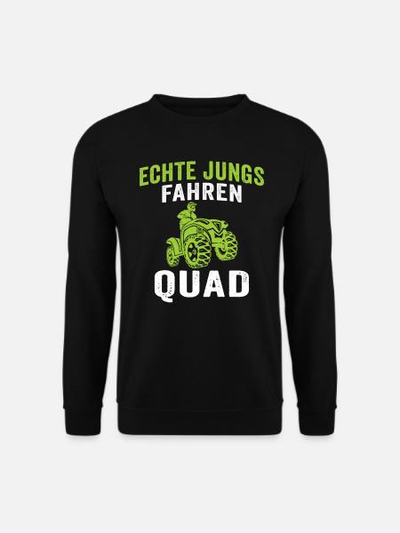 Echte jungs fahren quad motiv ATV biker offroad - Unisex Pullover - Schwarz