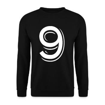 9 years number jersey 9 t-shirt 9 - Unisex Sweatshirt - black - Front - Alina (178cm) & Michal (187cm)