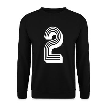 2 ans numéro maillot 2 T-shirt 2 - Sweat-shirt Unisexe - noir - Devant - Alina (178cm) & Michal (187cm)