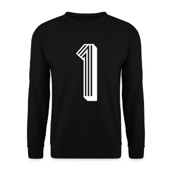 1 an numéro maillot 1 T-shirt 1 - Sweat-shirt Unisexe - noir - Devant - Alina (178cm) & Michal (187cm)