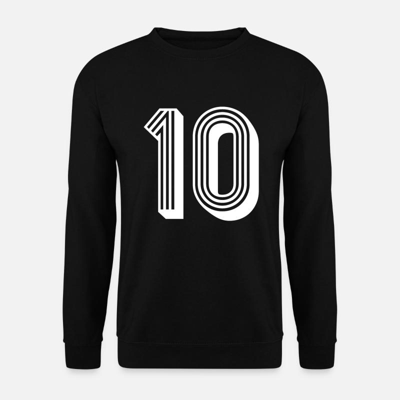 10 Jahre Nummer Trikot 10 T-shirt 10 - Unisex Pullover - Schwarz
