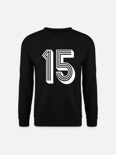 15 Jahre Nummer Trikot 15 T-shirt 15 - Unisex Pullover - Schwarz