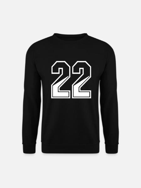 22 years jersey number 22 T-shirt number 22 - Unisex Sweatshirt - black
