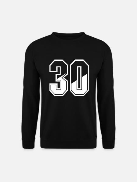 30 years jersey number 30 T-shirt number 30 - Unisex Sweatshirt - black