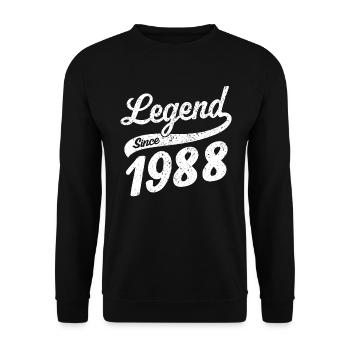 Legend since 1988 vintage 1988 - Unisex Pullover - Schwarz - Vorne - Alina (178cm) & Michal (187cm)