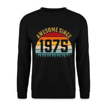 Génial depuis 1975 t-shirt rétro 1975 - Sweat-shirt Unisexe - noir - Devant - Alina (178cm) & Michal (187cm)