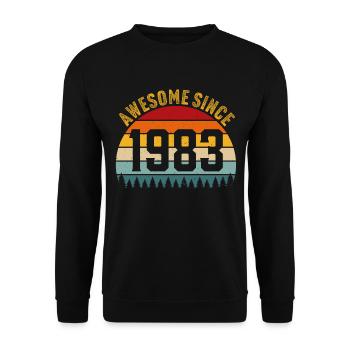 Génial depuis 1983 t-shirt rétro 1983 - Sweat-shirt Unisexe - noir - Devant - Alina (178cm) & Michal (187cm)