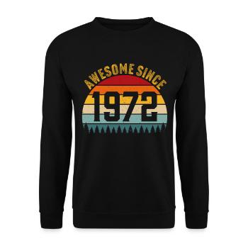 Génial depuis 1972 t-shirt rétro 1972 - Sweat-shirt Unisexe - noir - Devant - Alina (178cm) & Michal (187cm)