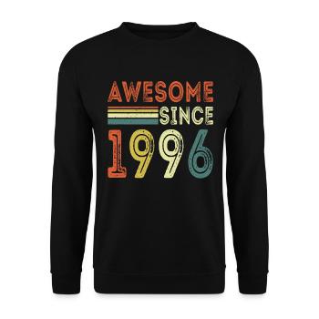 Génial depuis 1996 t-shirt rétro 1996 - Sweat-shirt Unisexe - noir - Devant - Alina (178cm) & Michal (187cm)