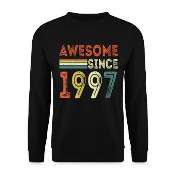 Génial depuis 1997 t-shirt rétro 1997 - Sweat-shirt Unisexe - noir - Devant - Alina (178cm) & Michal (187cm)