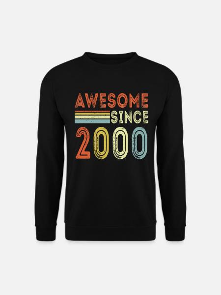 Awesome since 2000 retro t-shirt 2000 - Unisex Pullover - Schwarz