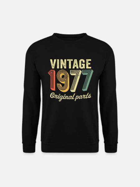 Vintage 1977 pièces originales t-shirt rétro 1977 - Sweat-shirt Unisexe - noir
