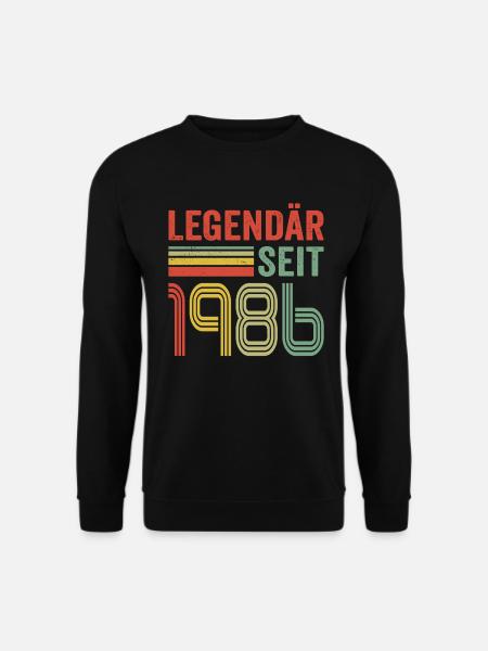 Legendär seit 1986 jahrgang 1986 - Unisex Pullover - Schwarz